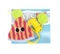 Genérico Interactive Toys For Cats - Stretchable Elastic Rope & Spring Teaser with Squeaky Paper | Door Frame Toy For Mental Stimulation & Boredom Relief