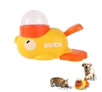 Genérico Interactive Treat Dispensing Dog Toy, Duck-Shaped Dog Food Dispenser, Pressing Slow Eating Treat Dispenser Toys for Dogs Cats (Yellow)