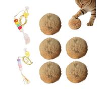 Genérico interactivo Cat Toy Balls, 5 paquetes Fuzzy Puff Kitten Toys, Engaging Boredom Relief Toys for gatos and Small Animals, Adecuado para el hogar, el interior del juego, el entrenamiento al aire
