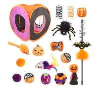 Genérico interactivo para gatos - de lindo, bola de plumas de halloween, juego de ratón con resorte, kit de canal cuadrado plegable | Diseño de arranque Chato
