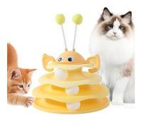 Genérico Interactivo para Gatos: Plataforma giratoria de 3 Niveles con Bolas, Centro de Actividades de enriquecimiento Giratorio, para Equipos de Juego para Gatos en Interiores | Ejercicio de e