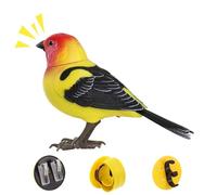 Genérico Interactivo para Pájaros con Control por Voz - Mascota Electrónica Pájaro Cantor para Niños Oficina, Robot Animal De Escritorio Realista con Sensor, Sonido Movimiento (ABS/PC, 13,5x9cm)