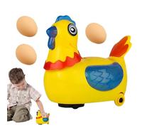 Genérico Interaktives Eier Legendes Huhn Spielzeug - Laufende Henne Mit Sound & Licht | Sensorisches Lernspielzeug Für Kleinkinder, Fördert Motorik & Jagen, Robustes ABS, Zufällige Farbe, 15cm