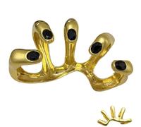 Genérico Interlocked Hands Fingers Jewelry (Gold-1, 11.2 * 7.4 cm/4.4 * 2.9 in)