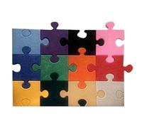 Genérico Interlocking Floor Mats, Rainbow Play Mats, 12 Pieces Set, Cushioned Lightweight Easy Assembly Non Slip Portable Compact Washable, Puzzle Pad for Home Kids Living Room, 11.38x7.99x0.35Inches