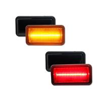 Genérico Intermitente coche Luz Intermitente Para Chevy Bel Air Para Camaro Caprice Chevelle Para Corvette Para Impala Nova C10 Camino Lateral Parachoques Indicador de dirección(4pcs Amber Red)