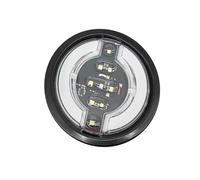 Genérico Intermitente Retrovisor Luz Freno Camión 24V Marcador Lateral Parada Para Camiones Remolques Cola Trasera LED Redonda Para Coche Luz Intermitente(BLANCO)