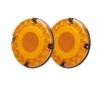Genérico Intermitente Retrovisor Luz Trasera LED Para Autobús Indicador Lateral Luces Liquidación 7 Pulgadas 36 Traseras Redondas Señal Giro Y Parada Freno Para Camión Luz Intermitente(4pcs Yellow)