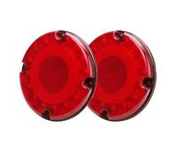 Genérico Intermitente Retrovisor Luz Trasera LED Para Autobús Indicador Lateral Luces Liquidación 7 Pulgadas 36 Traseras Redondas Señal Giro Y Parada Freno Para Camión Luz Intermitente(4pcs Red)