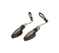 Genérico Intermitentes Moto Led Impermeable Juego de 2 luces intermitentes universales Uso apto para motocicleta, largas y cortas, accesorios(Black)