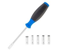 Genérico Internal Nipple Spoke Wrench - 8.74x1.3x1.22 Inches Bikes Nipple Driver Tool | Comfort Grip Bike Niple Driver Tool Suitable For Spoke Lacing And Wheel Building