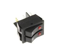 Genérico Interruptor Doble Luminoso Black Luminous Double Switch Compatible with Delonghi Oil Filled Fan Heaters Radiators