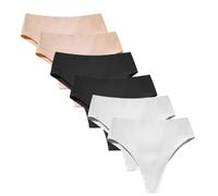 Genérico Invisible Camel Toe Thong, Anti Wedgie Underwear, Seamless, Comfortable, No Camel Toe Thong (6Pcs-A,S)