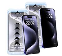 Genérico Invisible Screen Protector for iPhone - 2PCS Durable Screen Armor Pro, Fingerprint-Proof, Dust-Free, Bubble-Free, High-Transparency, Ultra-Clear Protection (HD+Privacy,15PRO)
