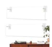 Generico Invisible Wall-Mounted Album Display, Adhesive Record Holder, Storage Feature with No-Drill Install, Sturdy Acrylic Rack for Books Notebooks Newspapers Living Room Bedroom Teens Adults