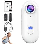 Genérico IonicSwift Riding Camera - Hands-Free POV CAM for Equestrians, Ionic Swift Video Camera Clip On, HD 1080p/4k RideView - Thumb Cameras Necklace with 360° Rotation Spring Clip (1080P,White)