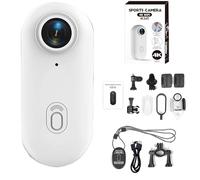 Genérico Ionicswift Riding Camera, POV Chest Trail Thumb, Hands-Free POV Camera for Equestrians, 4K Ultra-HD Video Shooting, for Cycling, Travel, Diving, and Outdoor Adventures (White4K)