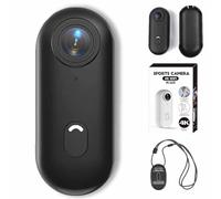 Genérico IonicSwift Riding Camera, Rideview Hands-Free POV Camera, Mini Sports Action CAM with Magnetic Clip and Bracket, 4K/170° Ultra-Wide Angle, for Cycling,Diving,Equestrian (Black1080P)