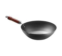 Genérico Iron Frying Pan - Deep | Hand-Forged Pure Iron Pan | Thick Non-Stick Uncoated Irôn Pans Suitable for Home Chefs Restaurant Cooks Camping Home Kitchens Restaurant Cooking