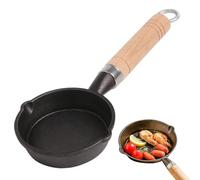 Genérico Iron Small Egg Pan, Cast Skillet, Frying Cookware, Drip-Spouts, Pre-Seasoned, Oven Safe, Sturdy Material, Compact Size, Heat Retention, Perfect for Kitchen, Home, Restaurant Use