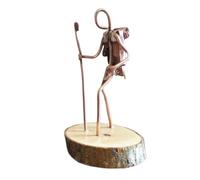 Genérico Iron Wire Decorative Figure - Hiker-Themed Desk Club Bar Decor | Collectible Figurines, Adventurer and Climber Sculpture For Father's Day, Metal Art Statue Handcrafted Man Cave Gift Ornament