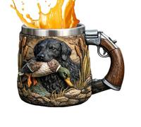 Genérico Isolierter Kaffeebecher,350ml Edelstahl Für Heiße Und Kalte Getränke | Thermo Becher Mit Hundemotiv Deko,Für Haushalt Camping Wohnheim Hotel Apartment