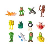 Genérico Italian Brainrot Tung Tung Tung Sahur Figura, Tralalero Tralala Figure Impresa en 3D, Decoración de Escritorio Tralalero Tralala, Figuras de Acción Regalos para niños y Adultos (12 Piezas-A)