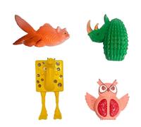 Genérico Italian Brainrot Tung Tung Tung Sahur Figura, Tralalero Tralala Figure Impresa en 3D, Decoración de Escritorio Tralalero Tralala, Figuras de Acción Regalos para niños y Adultos (4 Piezas)