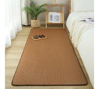 Genérico Japanese Floor Mattress Natural Rattan Area Rug with Soft Cushion Layer, Non-Slip Base & Cool Touch, Breathable Home Decor Woven Tatami Mat(Hazel,0.6 * 1.8m/24 * 71in)