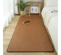 Genérico Japanese Floor Mattress Natural Rattan Area Rug with Soft Cushion Layer, Non-Slip Base & Cool Touch, Breathable Home Decor Woven Tatami Mat(Caramel,1 * 2m/39 * 79in)