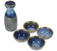 Genérico Japanese Style Ceramic Sake Serving Set 1 Set Smooth Surface Pot and Cups for Spirits Use at Homes and Giving Color Aleatorio Varios estilos