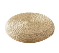Genérico Japanese Tatami Pillow - Round Straw Cushion, Floor Mat, Woven Rattan Seat Pad | Durable Meditation Cushion Cushioning Support For Yoga Zen Sitting Home Relaxation Mindfulness Practice