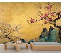 Genérico Japanese Wall Murals, Cherry Blossom Wallpaper for Bedroom, Oriental Japanese 150x105cm (Not Peel n' Stick)