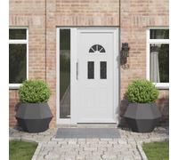 Genérico Jardinera 2 pcs Negro 75 x 75 x 60 cm Acero,Casa y jardín,Jardín,Jardinería,Maceteros y jardineras-884039