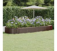 Genérico Jardinera arriate Acero galvanizado marrón 373x140x36cm,Casa y jardín,Maceteros y jardineras,12.5 kg-319035