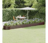 Genérico Jardinera arriate Acero galvanizado marrón 544x100x36cm,Casa y jardín,Maceteros y jardineras,17.62 kg-319015