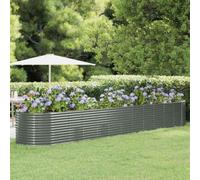 Genérico Jardinera arriate Acero Recubrimiento Polvo Gris 507x100x68 cm,Casa y jardín,Maceteros y jardineras,33.2 kg-319079