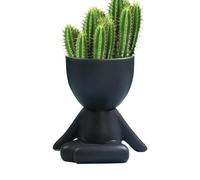Genérico Jardinera de Cara,Macetas suculentas de cerámica con Orificios de Drenaje | Maceta Decorativa Moderna con Forma Humana Encantadora para Flores de Interior, Plantas, bonsái de