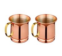 Genérico Jarras Artisan Moscow Mule Dúo RoseGoldCraft Juego de Utensilios con Acabado Cobre