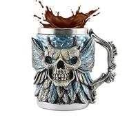 Genérico Jarras De Cerveza Con Asas - Jarra De Cóctel Calavera - Contenedor De Agua De 500 Ml Para Cumpleaños Navidad Amigos Casa Viajes Diarios Restaurantes