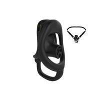 Genérico Jaula de Protección Negativa para Fitness Masculino - cinturón Auxiliar para Ejercicio - Accesorio Herramienta Portátil Multifuncional-EShlZ39 (Negro, A+cinturón)