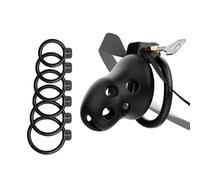 Genérico Jaula Deportiva Invisible y Ligera para Hombre, con 6 mosquetones Activos - ESZ66 (Negro, L)