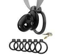 Genérico Jaula Deportiva Invisible y Ligera para Hombre, con 6 mosquetones Activos - ESZ66 (Negro, S)