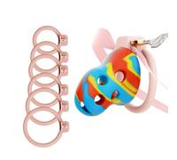 Genérico Jaula Deportiva Invisible y Ligera para Hombre, con 6 mosquetones Activos - ESZ66 (Rojo Amarillo, L)