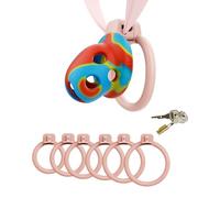 Genérico Jaula Deportiva Invisible y Ligera para Hombre, con 6 mosquetones Activos - ESZ66 (Rojo Amarillo, S)