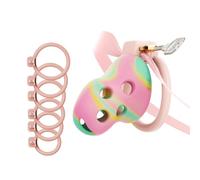 Genérico Jaula Deportiva Invisible y Ligera para Hombre, con 6 mosquetones Activos - ESZ66 (Rosa Azul, L)