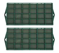 Genérico Jaula Floral Rectangular para Arreglos DIY 2 Piezas, Base de Esponja Floral Absorbente y Resistente para Decoraciones de Bodas, Cumpleaños y Eventos Obsequios