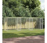 Genérico Jaula para Perro 3 pcs Plateado 600 x 200 x 200 cm Acero y PE,Producto para Mascotas y Animales,Productos para Mascotas,Productos para Perros,Casetas y cercados para perros-3368307