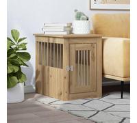 Genérico Jaula para Perros Madera ingeniería Roble Artesanal 45x62x59cm,Producto para Mascotas y Animales,Productos para Mascotas,Productos para Perros,Casetas para Perros,Marrón,16.45 KG,857637