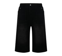 Genérico Jean Capri Casual de Denim para Hombre con Patrón de salpicaduras Corte Slim Cómodo para Vestidos de Estivales Diarios, Le Noir, XXL